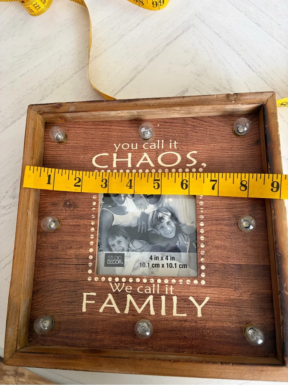 Rustic Wooden Photo Frame - Brown 